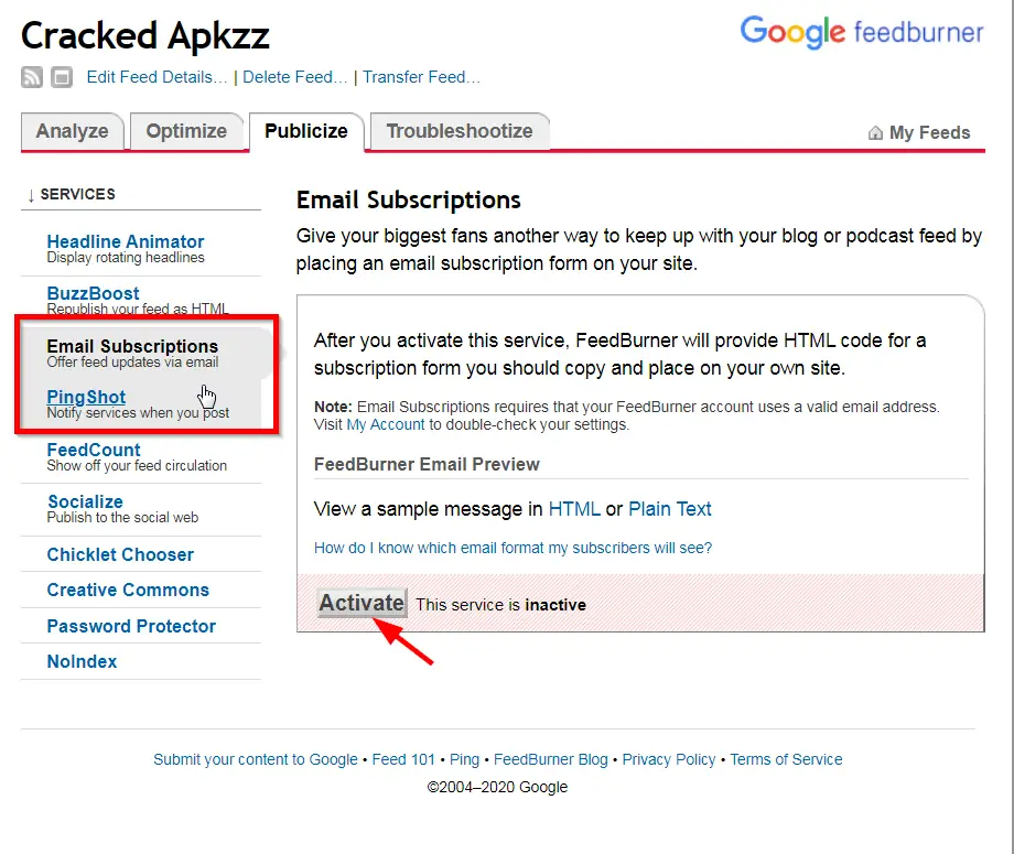 How to Fix "The Feed does not have Subscriptions by Email Enabled" 