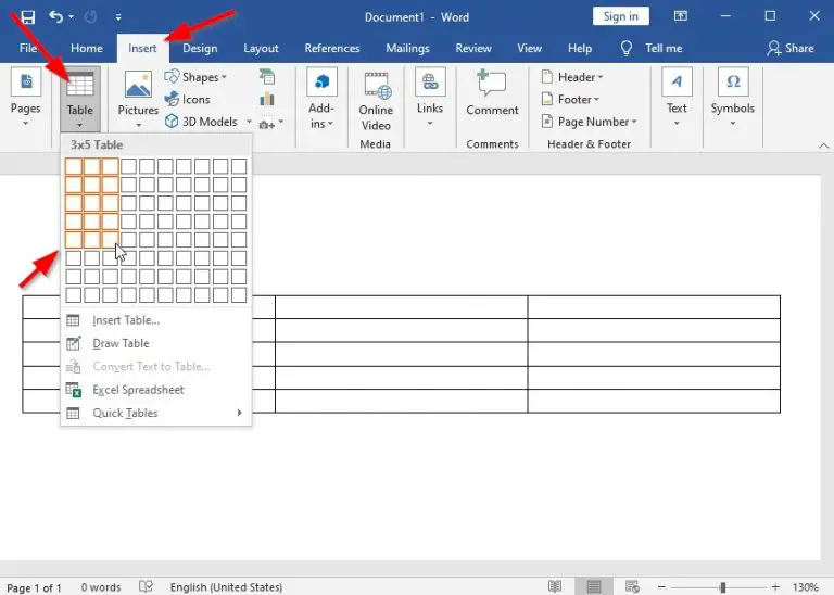 How to Create a Table in Microsoft Word? - Lets Make It Easy