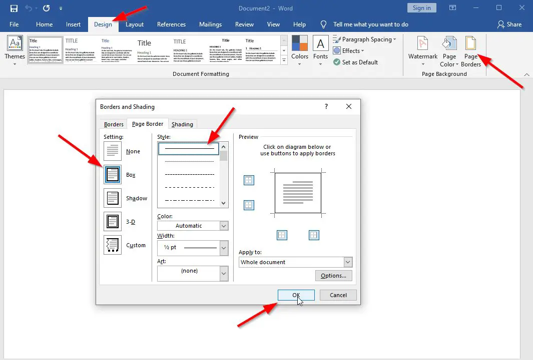 How to Add a Border or Draw Four Side Margins in Microsoft Word Easily ...