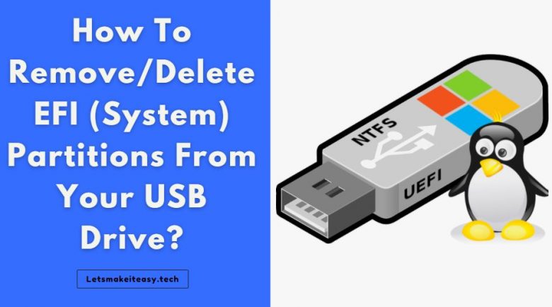 remove partitions from usb drive