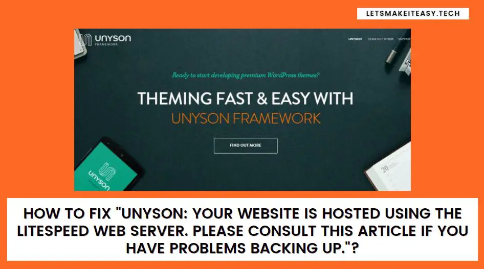How to Fix "Unyson Your website is hosted using the LiteSpeed web server