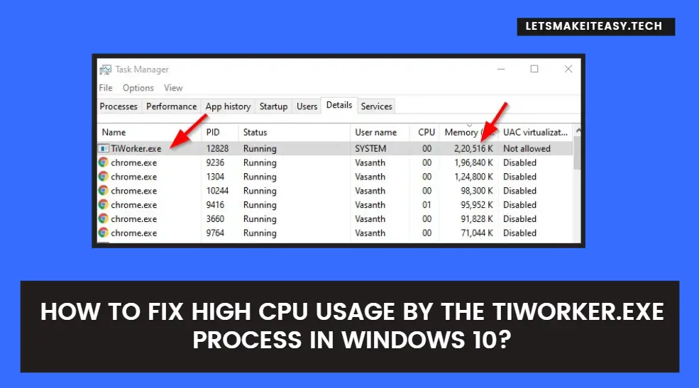 How to Fix High CPU Usage by the TiWorker.exe Process in Windows 10?