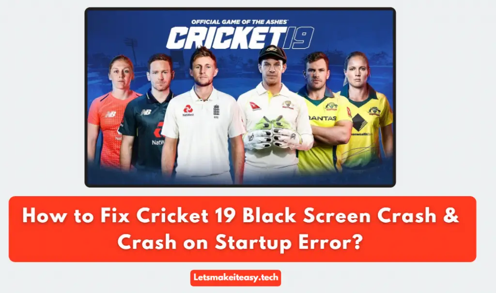 How to Fix Cricket 19 Black Screen Crash / Crash on Startup Error?