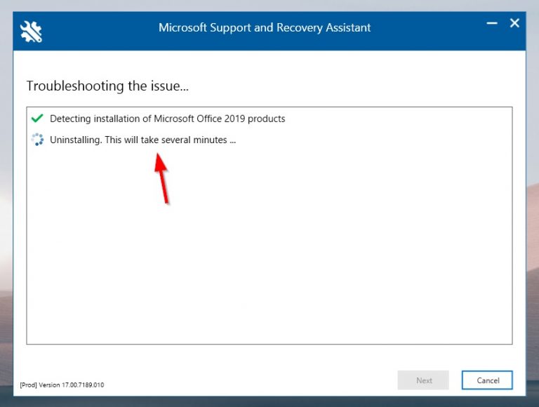 download the new for windows Microsoft Support and Recovery Assistant 17.01.0268.015