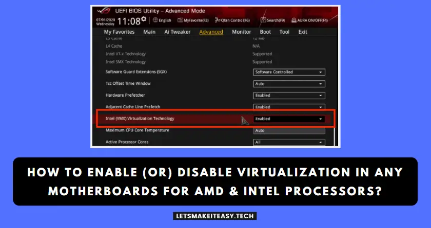 How to Enable / Disable Virtualization in any MotherBoards for AMD & INTEL Processors?