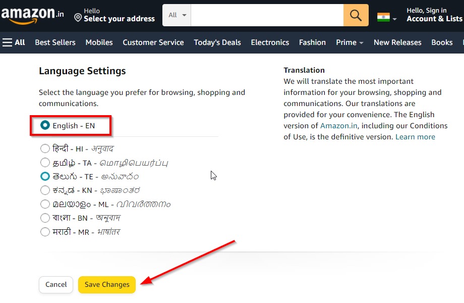 How to Change the Language on Amazon's Website & Amazon App?