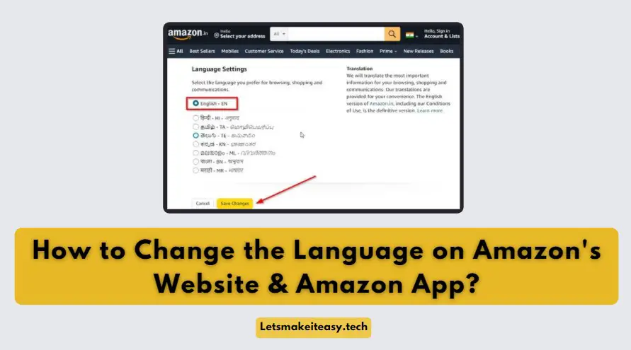 How to Change the Language on Amazon's Website & Amazon App?