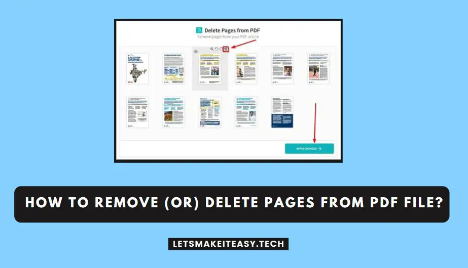 How to Remove (or) Delete Pages from PDF File?
